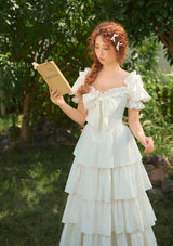 "Pure White" Coral Island Corset Dress