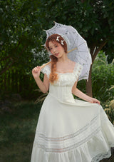 "Pure White" Garnet Corset Dress