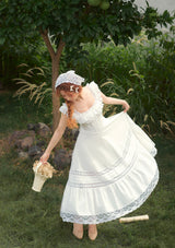 "Pure White" Garnet Corset Dress