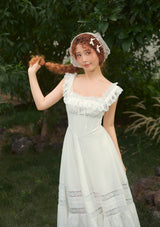 "Pure White" Garnet Corset Dress