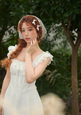 "Pure White" Garnet Corset Dress