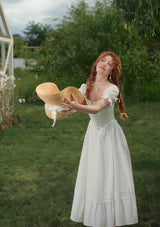 "Pure White" Wisteria Corset Dress