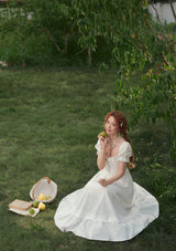 "Pure White" Wisteria Corset Dress