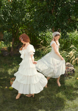 "Pure White" Garnet Corset Dress