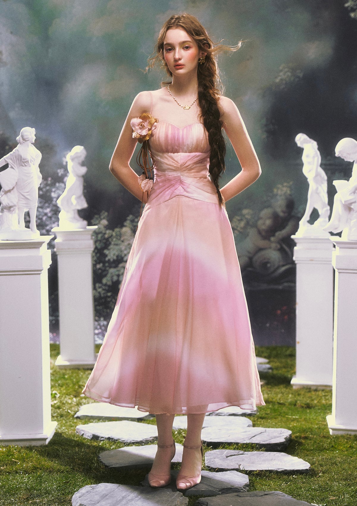 Pink Clouds of Sakura Dress Pink Clouds of Sakura Dress