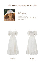 Lacemade "I Flipped" White Cotton Corset Dress - Front and back view