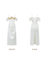 Ivory Maxi Corset Dress