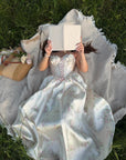 Liebes-Blumen-Noten-Korsettkleid