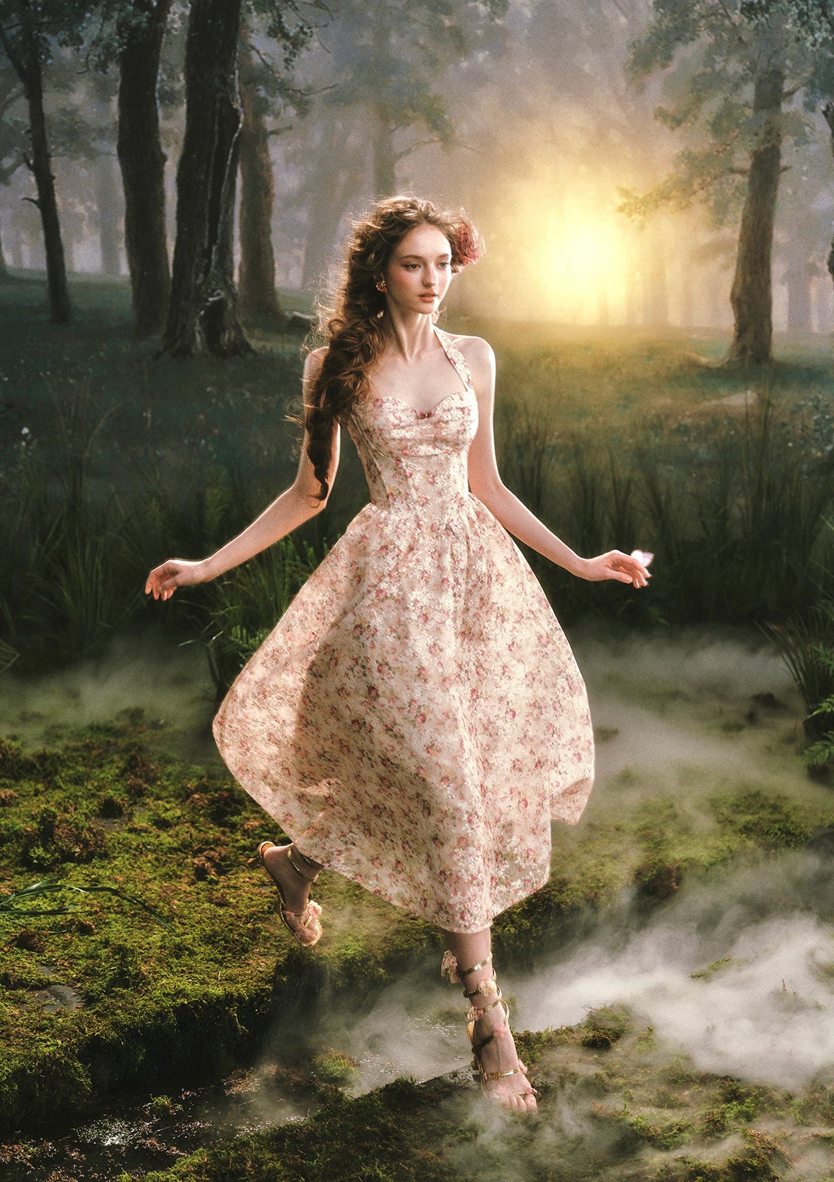 Wildwood Rose Corset Dress In-stock / L