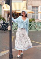 Blue Flower Trail Dress