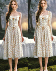Misty Tangerine Grove Corset Dress