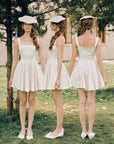 Lacemade "Beyond Campus" White Dress - Front, Side and Back View