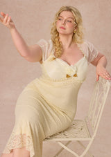 Curve&Plus Cream Letter Dress