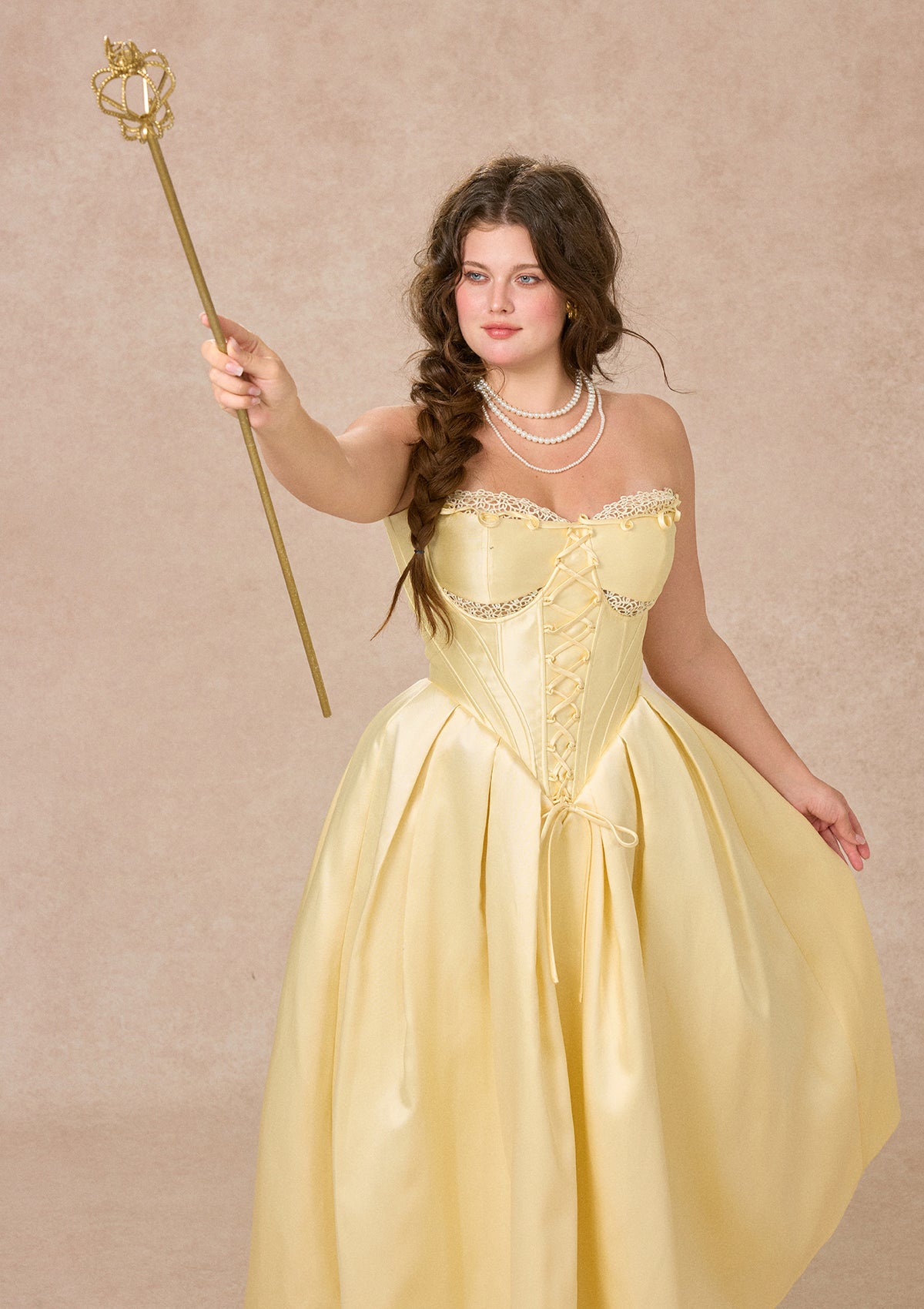 Curve&Plus Belle's Gilded Corset Dress In-stock / 4XL