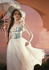 Kleid Sonnenuntergang-Bouquet