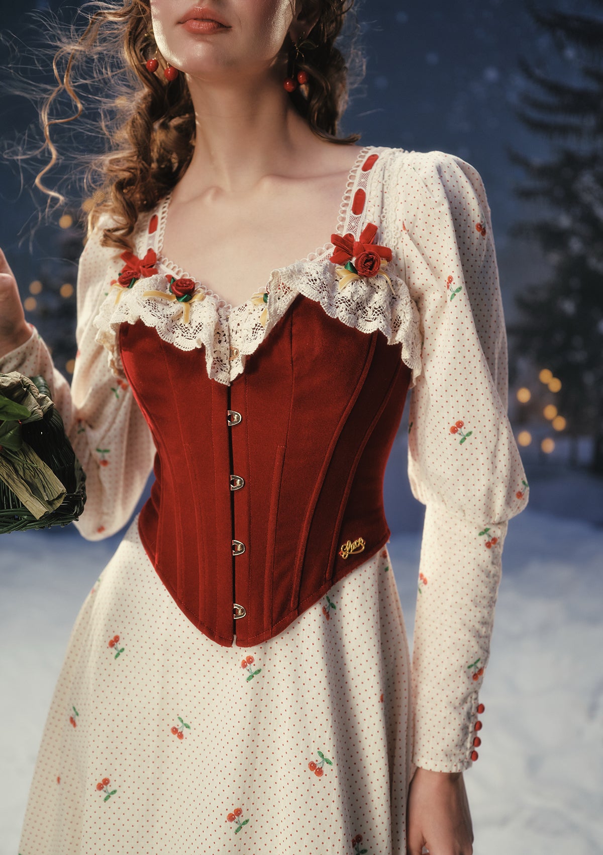 Cherry Bite Corset In Stock / XS
