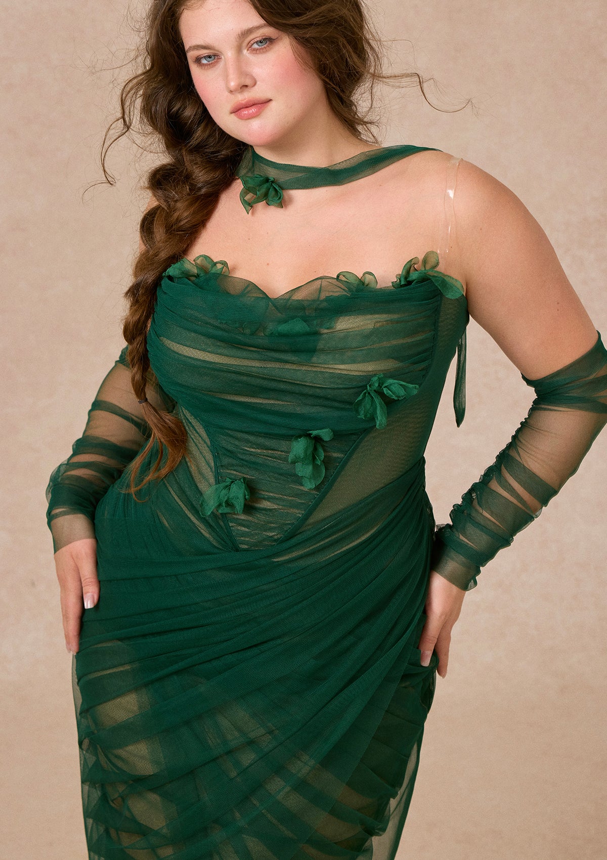 metisu green lace dress Curve&Plus Forest Muse Pre-order / 2XL Category:SUMMER DRESSES