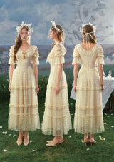 Gilded Invitation Dress(Beige)