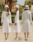 Sunlit Daisy Wool Coat (white)
