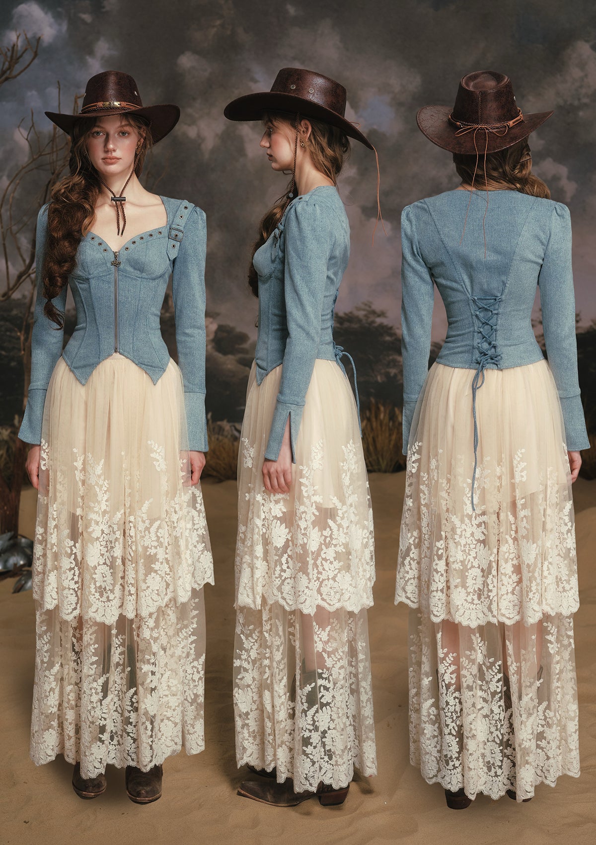 Denim Knight Corset