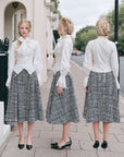 Lundenwic Plaid Tale A-Line Blouse