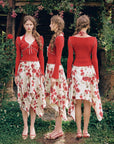 Rosevale Slip Knitted Top (Red)