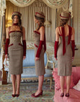 Baroque Red Velvet dress