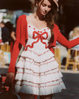 Red Ribbon Cake Dress