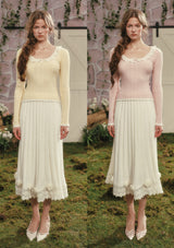 Berry Yogurt Knit Skirt