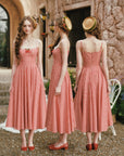 Lacemade women's gingham midi dress - front, side, and back view silhouette