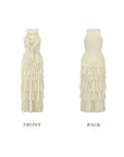 Gilded Feather Fan Corset Dress
