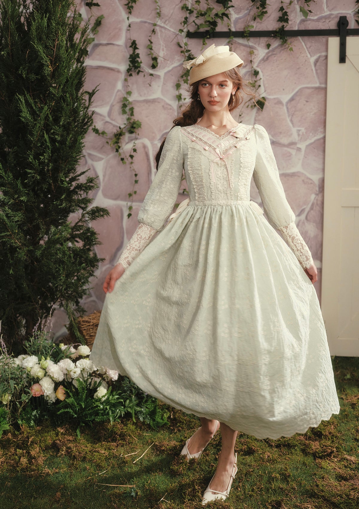 Outing Straw Hat Dress Pre-order / L