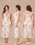 Curve&Plus Purple Iris Swayed by Wind Dress