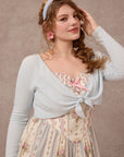 Curve&Plus Strawberry Farm Knit Cardigan(Blue)