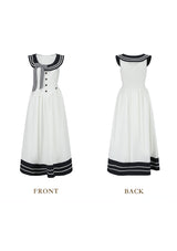 Sailor Love Letter Dress (Navy)