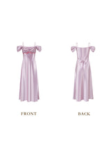 Glazed Purple Satin Dress