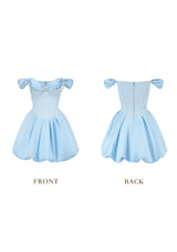 Blue Bud Corset Dress