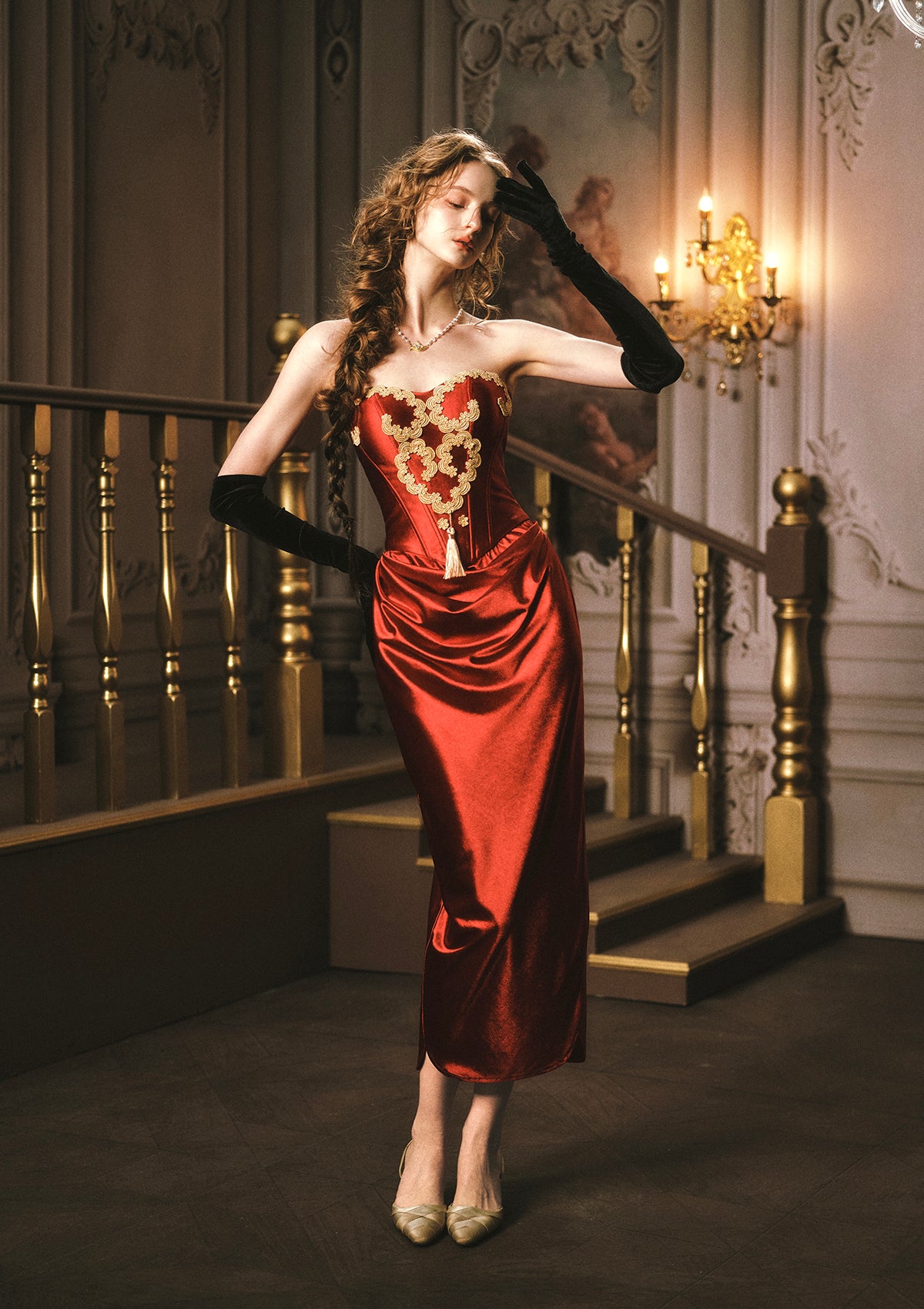 Queen Heart Corset Dress Pre-order / XL
