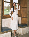 Courtyard Rendezvous Knit Dress (White)