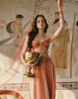 "Sahara Rose" Gold Mesh Prom Dress - Elegant Formal Style
