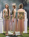Eucalyptus Whispered by Wind Corset Dress