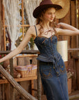 Cowgirl On The Run Denim Corset