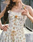 Misty Tangerine Grove Corset Dress