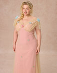 Curve&Plus Wind Perched Rose Quartz Dress