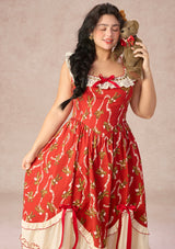 Curve&Plus Teddy Tomato Sauce Dress