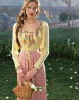 Flower Vine Novel Knit Dress