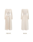 Courtyard Rendezvous Knit Dress (White)