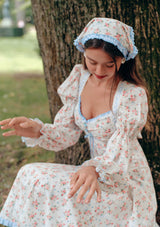 Blue Flower Trail Dress