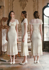 Cream Letter Dress