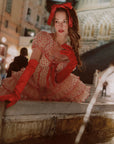 Crimson Velvet Waltz Dress